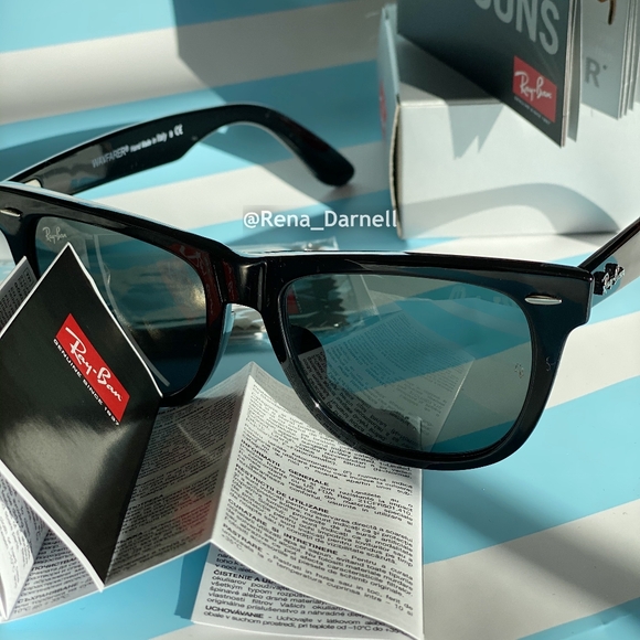 Ray-Ban Wayfarer RB2140 Black New - Picture 11 of 16